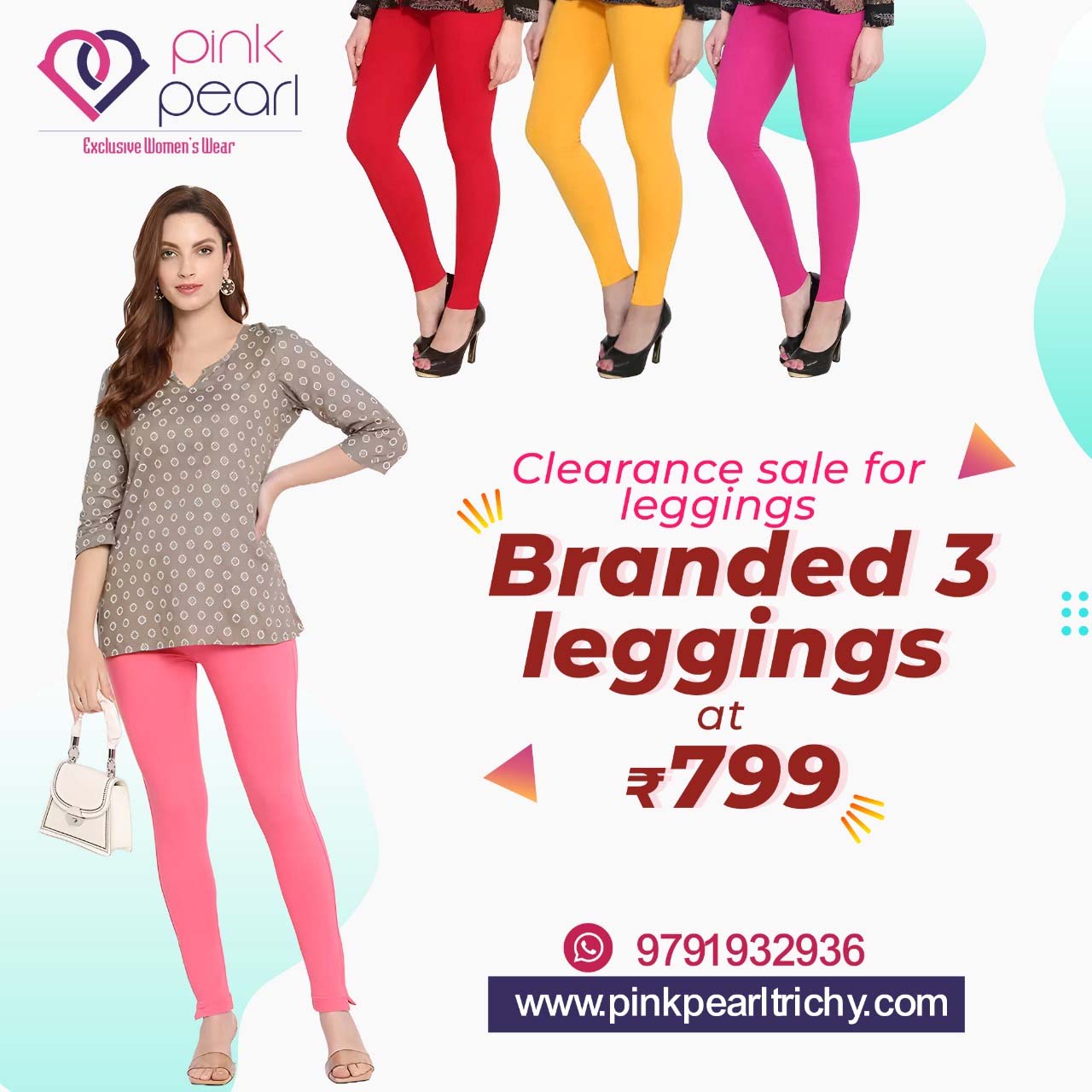 Leggings for girls, Pink Pearl Trichy